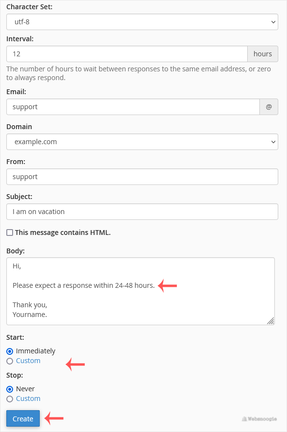 Here is an image of email from our Omaha web design and web hosting company