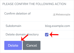 Showing an image of using a subdomain from our Omaha hosting company