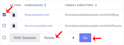 Showing an image of using a subdomain from our Omaha hosting company