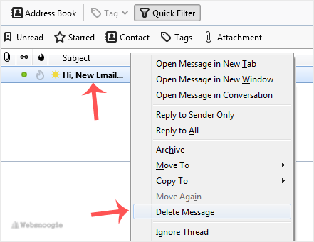Here is an image of email from our Omaha web design and web hosting company