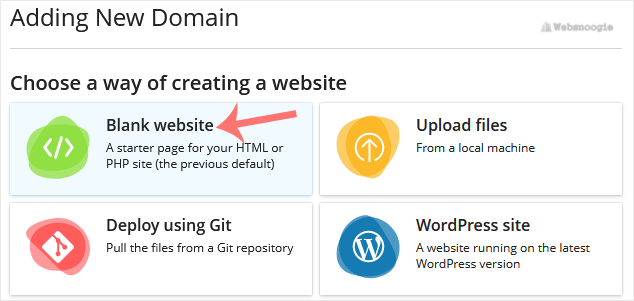 An example image of domain management from our Omaha web design and hosting company