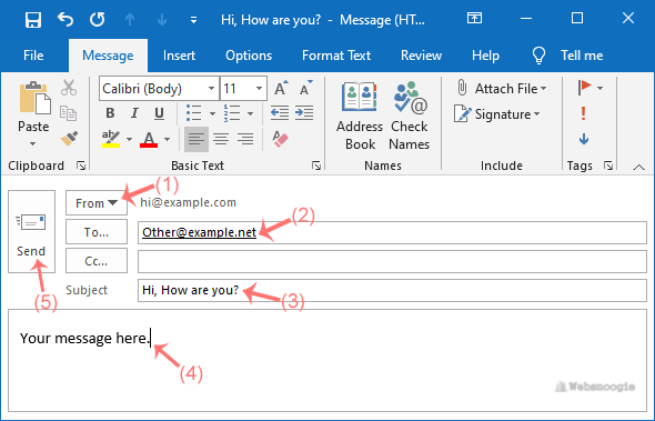 Here is an image of email from our Omaha web design and web hosting company