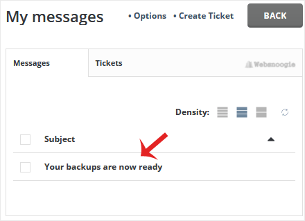 Here is an image of email from our Omaha web design and web hosting company